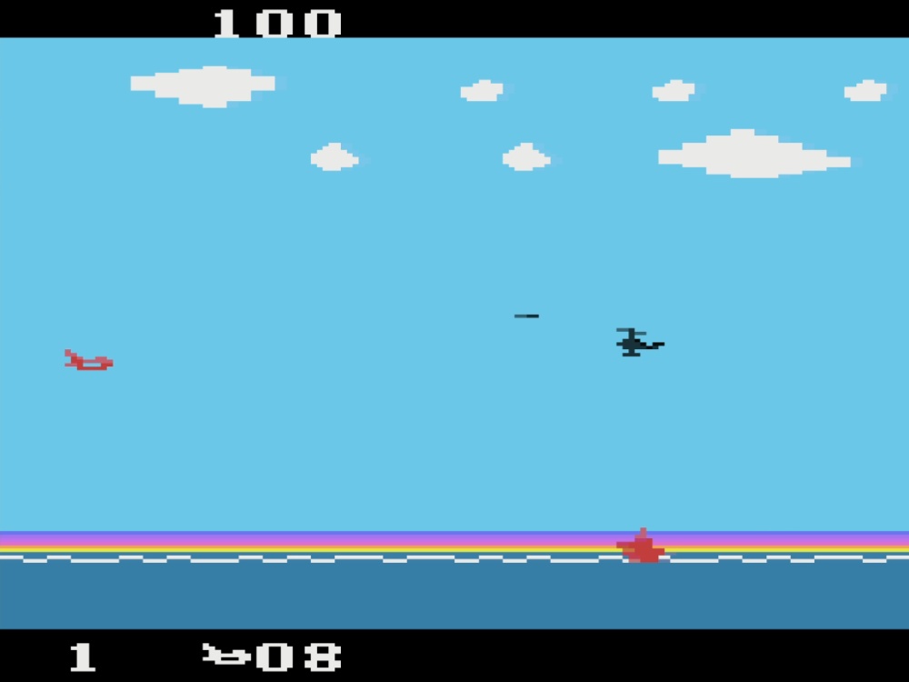 Gameplay of Sea Hawk for Atari 2600